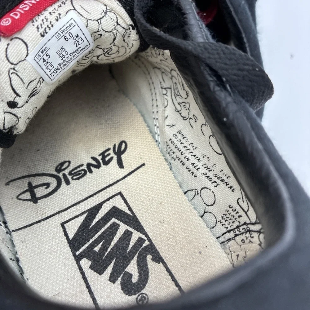 Vans Old Skool Disney Mickey Mouse 90th Anniversary Black Sneakers Mens 4.5 W 6